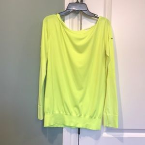 Neon yellow Nike long sleeve shirt